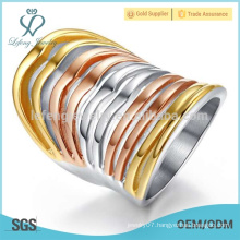 Special finger ring designs women,colorful design your own stainless steel ring